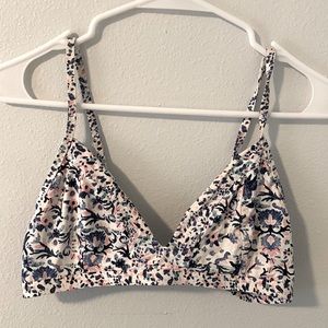 Athleta floral bikini top